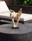 Hollow Form - Indoor-Outdoor Teak Sculpture - Woodtone