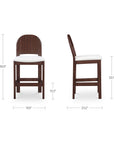 Emil - Counter Stool - Cream / White / Dark Brown