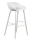 Piazza - Outdoor Barstool Barstool (Set of 2) - White