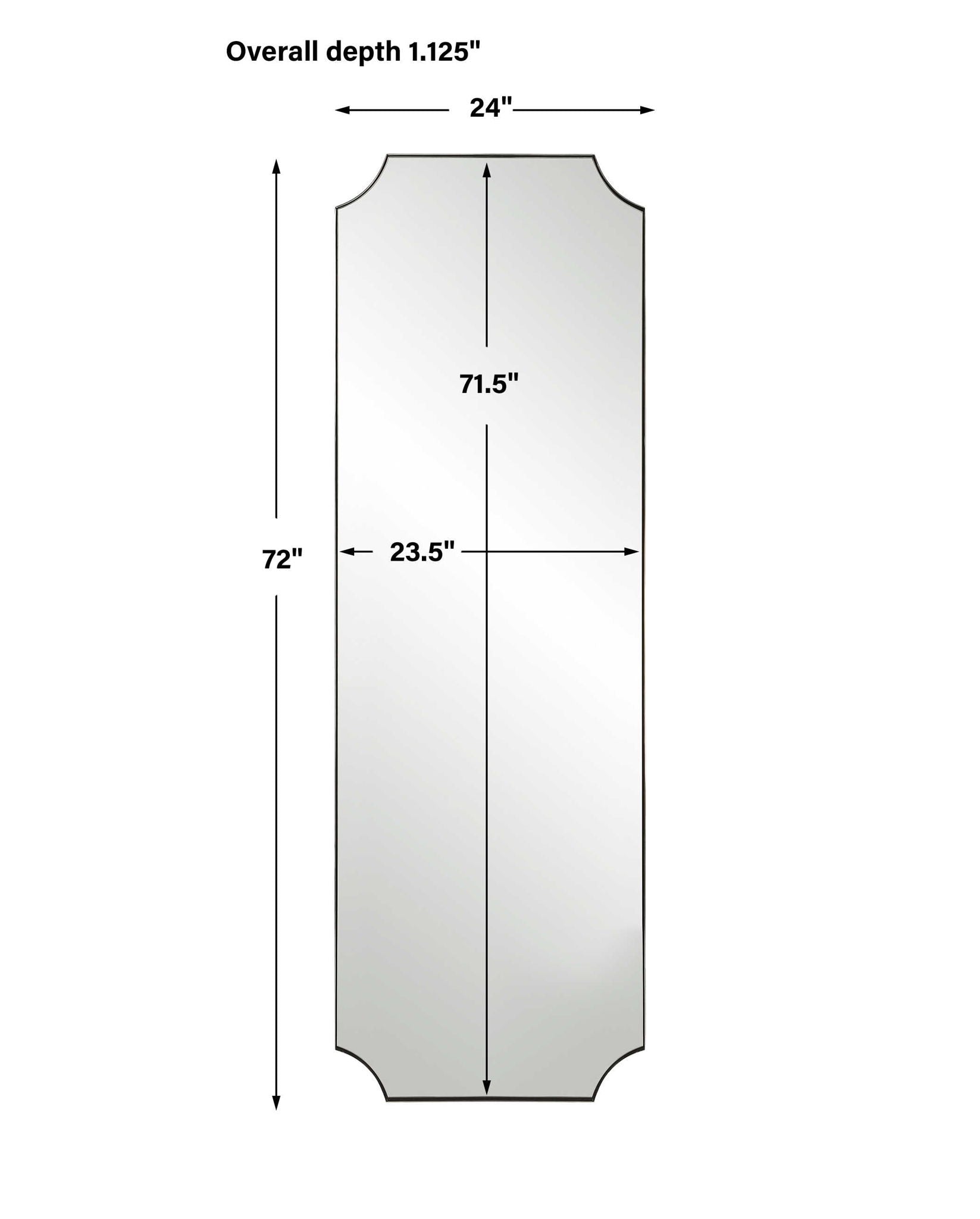 Lennox - Nickel Tall Mirror