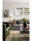 Travers - Cocktail Ottoman - Dark Gray