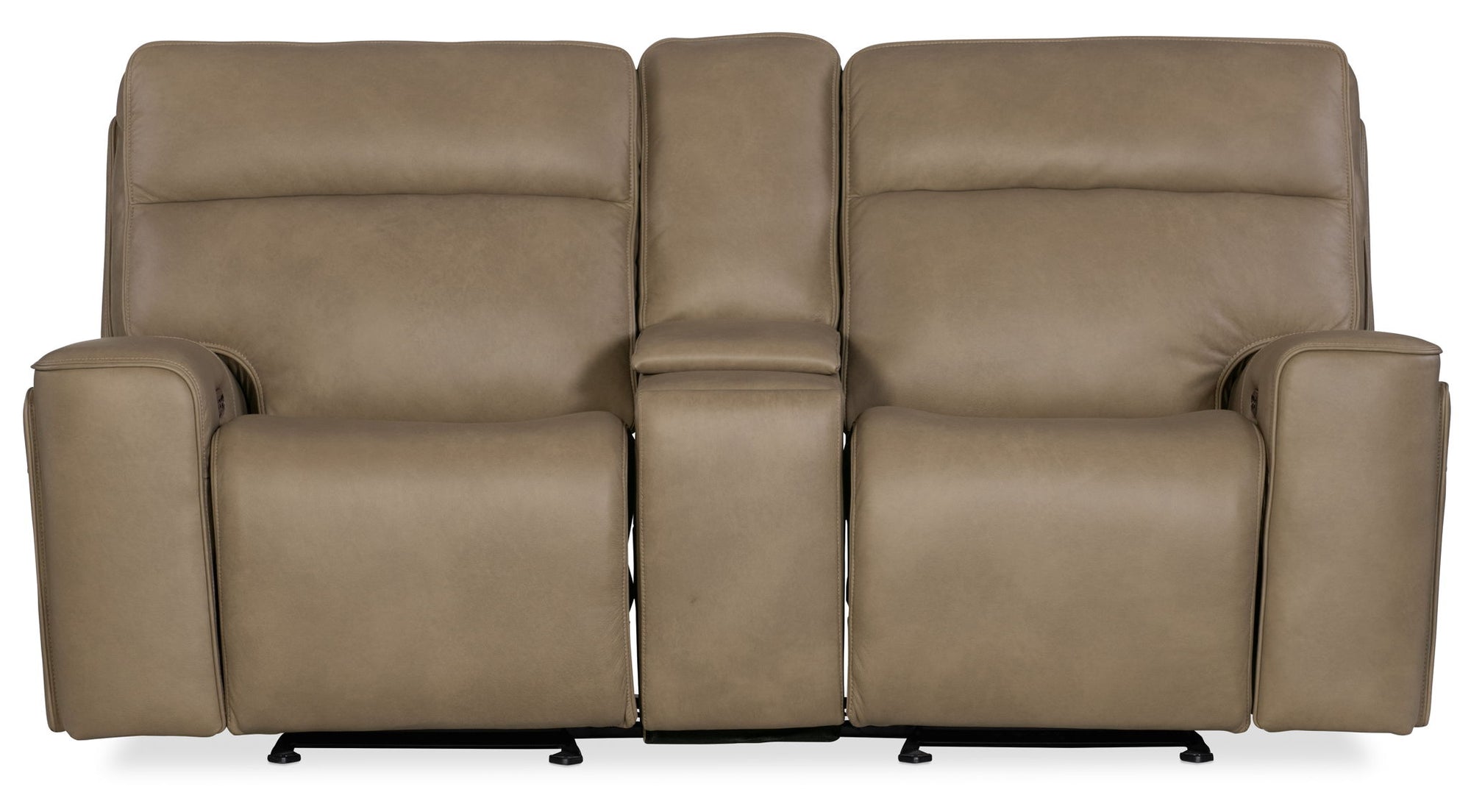 MS - Riverton Power Gliding Console Loveseat With Power Headrest And Lumbar