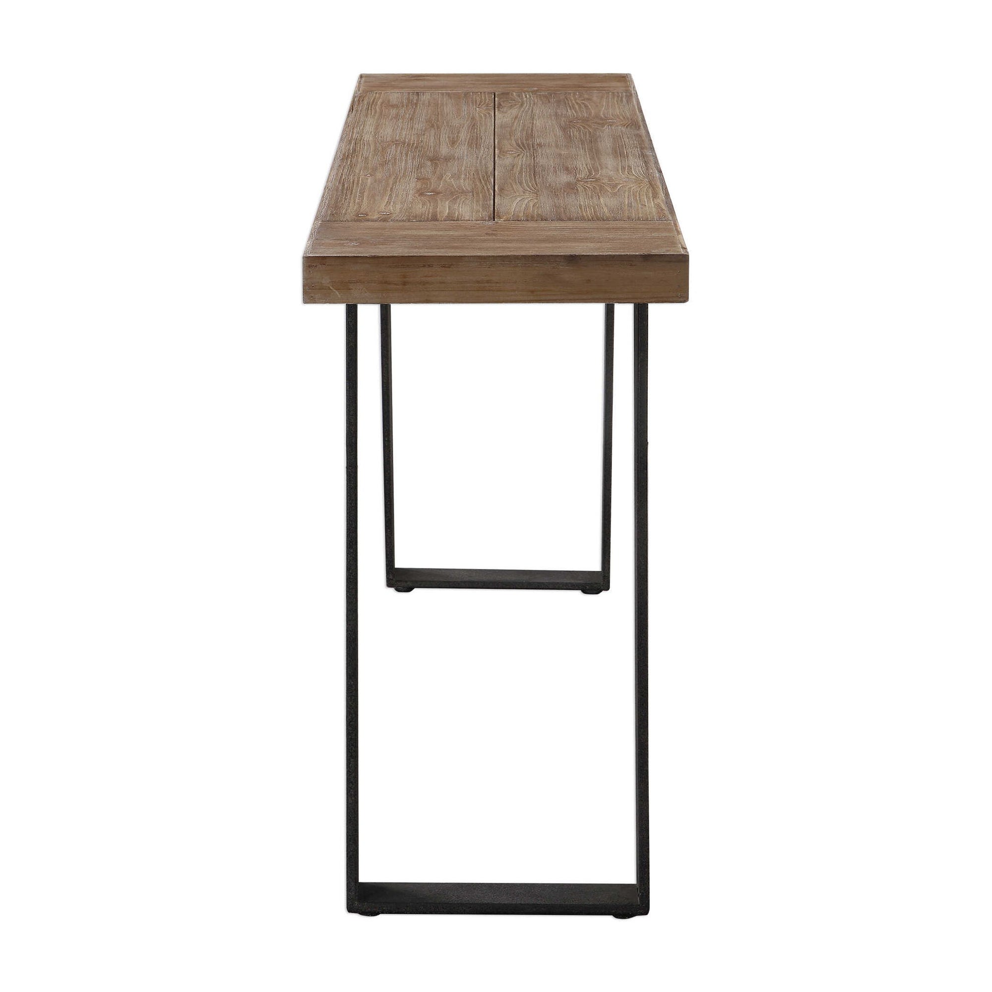 Freddy - Weathered Console Table - Light Brown &amp; Black