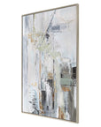 Natural Springs - Hand Painted Canvas Art - Pearl Silver
