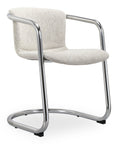 Freeman - Chrome Frame Dining Chair (Set of 2) - Blended Cream