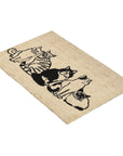 Doormats - Kitty Crew Doormat - Black / Sand