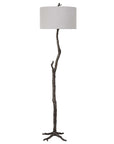 Spruce - Rustic Floor Lamp - Black