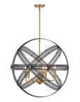 Spherical - 5 Light Pendant - Black