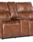 MS - Crosby Zero Gravity Power Console Loveseat With Power Headrest - Brown