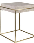 Inda - Modern Accent Table - Beige & Gold