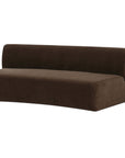 Naomi - Concave Sofa - Dark Brown