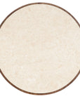 Eleana - Marble Top Round End Table - Medium Wood