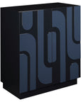 Valeria - 2 Door Glossy Blue Cabinet