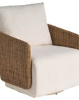 Enzo - Swivel Chair - Beige / Light Brown