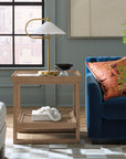 Sonnet - Rectangular End Table - Gray / Light Brown