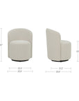 Sylvie - Outdoor Swivel Dining Chair - Cream