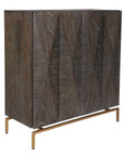 Marico - 2 Door Mindi Cabinet - Dark Brown