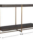 Taja - Modern Brass / Wood Console Table - Gold
