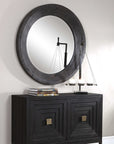 Frazier - Round Industrial Mirror - Black