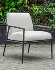 Thayer - Outdoor Upholstered Lounge Chair - Bronze / White