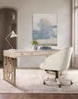 Home Office - Writing Desk - Polished Limestone