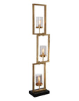 Cielo - Staggered Rectangles Floor Lamp - Gold
