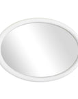 Bali - Ribbed Oval Mirror - White
