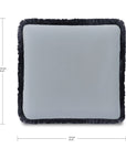 Yasmin - Square Cushion Faux Mohair - Light Blue