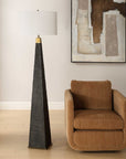 Lathey - Tapered Floor Lamp - Black
