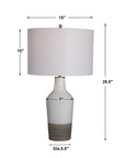 Dakota - Crackle Table Lamp - White