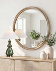 Landry - Round Mirror - Light Wood