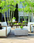 Remsen - Outdoor Lounge Chair - Dark Gray / White