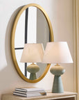 Elstree - Oval Mirror - Antique Brass