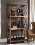 Stratford - Reclaimed Wood Etagere - Light Brown