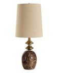 Percy - Marble Buffet Lamp - Brass / Brown