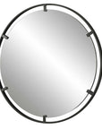 Cashel - Round Iron Mirror - Black