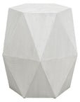 Volker - White Geometric Accent Table