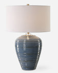 Moher - Glossy Blue Table Lamp