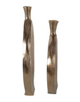 Kyler - Textured Vases (Set of 2) - Bronze