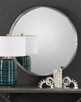 Ohmer - Round Metal Coils Mirror - Pearl Silver