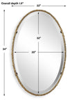 Twisted Branch - Oval Mirror - Gold