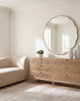 Coast - 6 Drawer Rattan Chest - Woodtone
