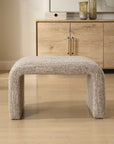Leora - Upholstered Modern Small Bench - Brown