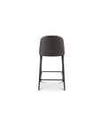 Burton - Counter Stool Vegan Leather - Gray / Blue