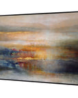 Seafaring Dusk - Hand Painted Abstract Art - Beige