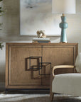 Paltrow - Burl 2 Door Cabinet - Woodtone