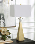 Arete - Modern Brass Table Lamp - Gold