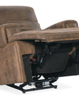 MS - Wheeler Power Recliner With Power Headrest - Dark Brown