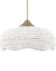 Biddeford - 5 Light Beaded Pendant - White