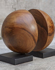 Teak And Noir - Bookends (Set of 2) - Light Brown
